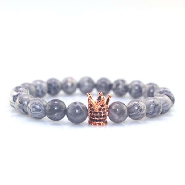 lapis lazuli natural stone beads bracelets for men trendy gray lucky beaded bracelet handmade cz crown charm, Golden;silver
lapis lazuli natural stone beads bracelets for men trendy gray lucky beaded bracelet handmade cz crown charm, Golden;silver