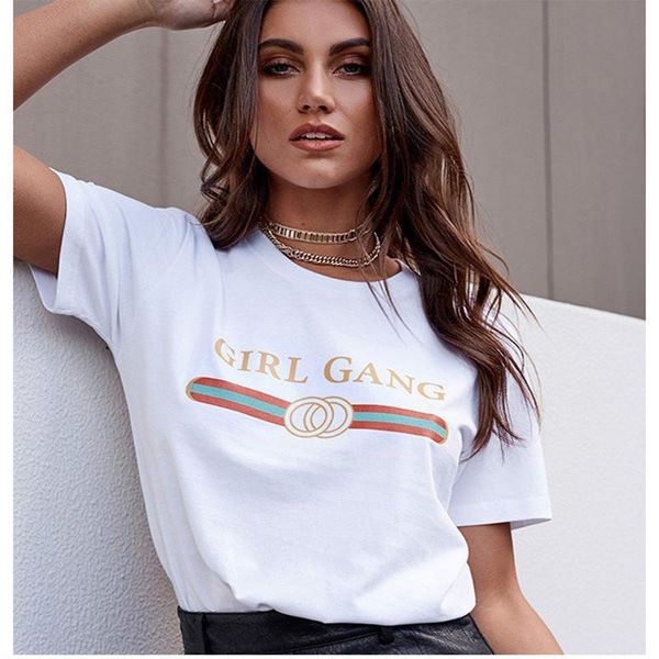 women's t-shirt european and american summer high-quality letters printed harajuku round neck ladies short-sleeved shirtt-shirt, White
women's t-shirt european and american summer high-quality letters printed harajuku round neck ladies short-sleeved shirtt-shirt, White