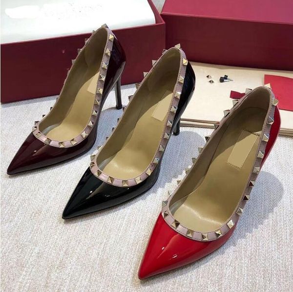 dress shoes v brand pumps women high heel rivets 10cm thin pointed shallow wedding luxury designer 43, Black
dress shoes v brand pumps women high heel rivets 10cm thin pointed shallow wedding luxury designer 43, Black