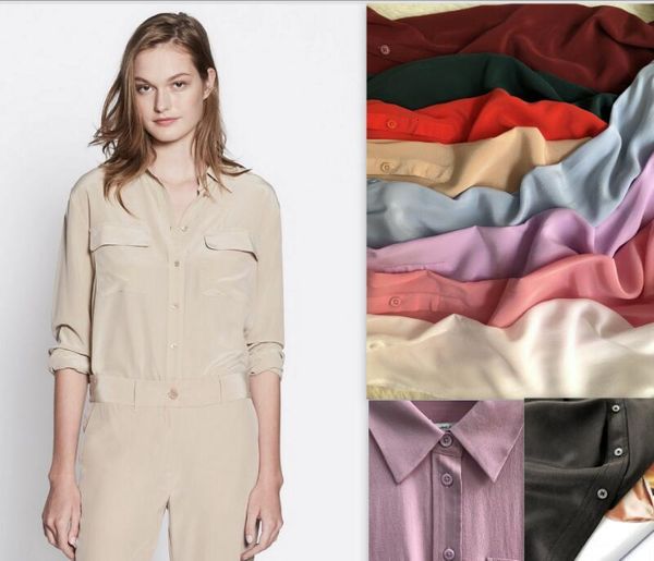 women's blouses & shirts slim signature 100% silk shirt women blouse style spring autumn long sleeve classic 2 pockets design female ti, White
women's blouses & shirts slim signature 100% silk shirt women blouse style spring autumn long sleeve classic 2 pockets design female ti, White