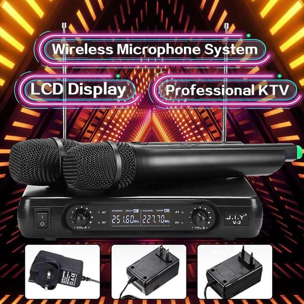 cordless handheld mic 2channel portable wireless microphone system with lcd display high-fidelity stability large receiving microphones
cordless handheld mic 2channel portable wireless microphone system with lcd display high-fidelity stability large receiving microphones