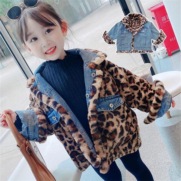 jackets girls' leopard denim reversible 2021 korean autumn winter children fashion single breasted cotton jean coat chic, Blue;gray
jackets girls' leopard denim reversible 2021 korean autumn winter children fashion single breasted cotton jean coat chic, Blue;gray