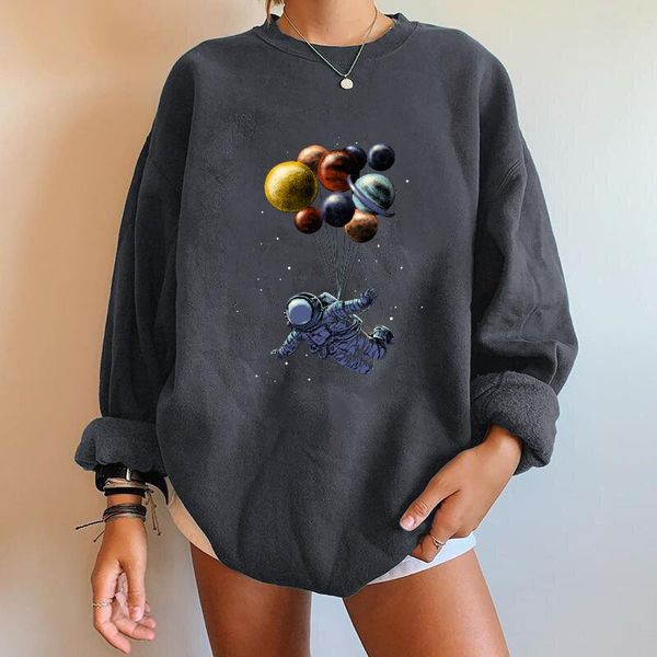 women's hoodies & sweatshirts funny astronaut traveling around space print women oversized long sleeve drop shoulder sweatshirt harajuk, Black
women's hoodies & sweatshirts funny astronaut traveling around space print women oversized long sleeve drop shoulder sweatshirt harajuk, Black