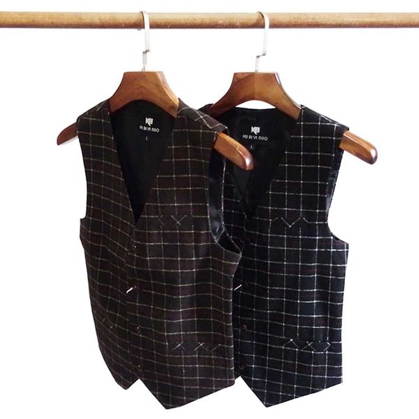 jackets fashion trendy male british retro waistcoat business leisure plaid suit vvest men's csual office wedding clothes, Black;brown
jackets fashion trendy male british retro waistcoat business leisure plaid suit vvest men's csual office wedding clothes, Black;brown