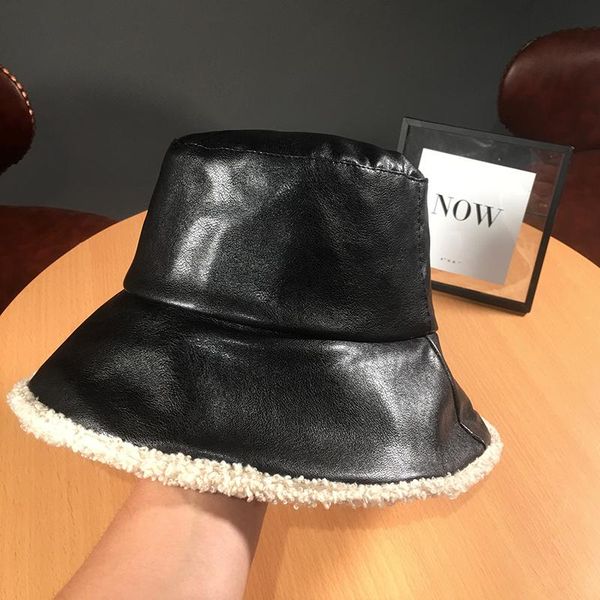 winter black pu leather fisherman hat for men and women fashion japanese lamb wool warm basin tide bucket glabrous wide brim hats, Blue;gray
winter black pu leather fisherman hat for men and women fashion japanese lamb wool warm basin tide bucket glabrous wide brim hats, Blue;gray