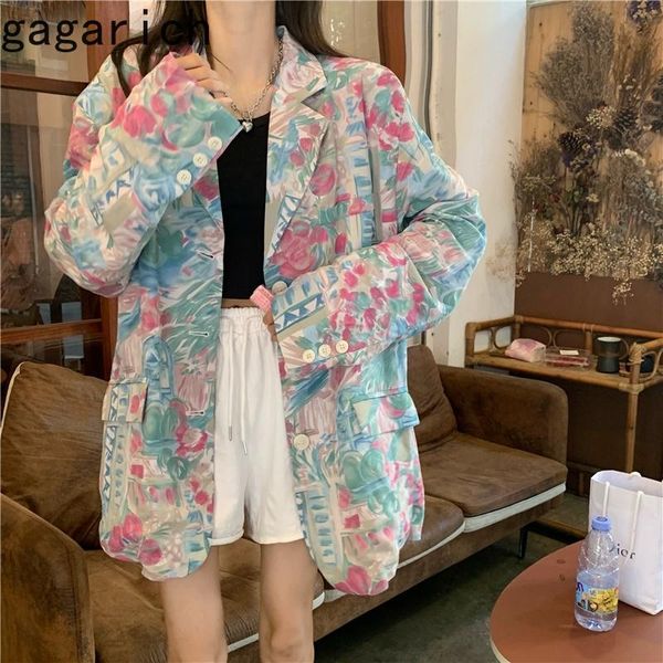 women's suits & blazers gagarich vintage woman 2021 autumn loose ins fashion print versatile turn down collar long sleeves single breas, White;black
women's suits & blazers gagarich vintage woman 2021 autumn loose ins fashion print versatile turn down collar long sleeves single breas, White;black