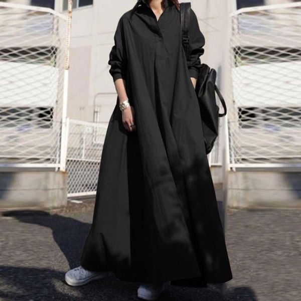 casual dresses women's dress pocket long sleeve maxi for women 2021 fashion plain loose oversized elegant feminine clothes, Black;gray
casual dresses women's dress pocket long sleeve maxi for women 2021 fashion plain loose oversized elegant feminine clothes, Black;gray