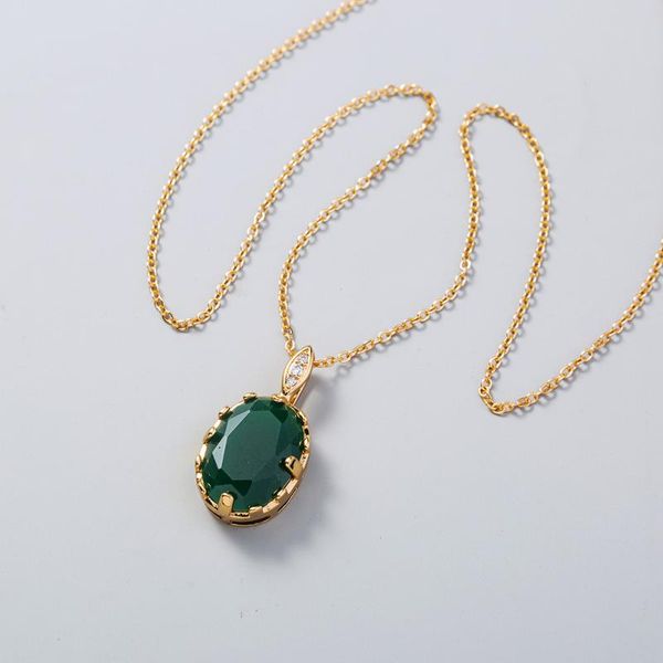 chains fashion micro inlay zircon dark green semi-precious stone waterdrop pendant necklace jewelry for women party gift gold chain, Silver
chains fashion micro inlay zircon dark green semi-precious stone waterdrop pendant necklace jewelry for women party gift gold chain, Silver