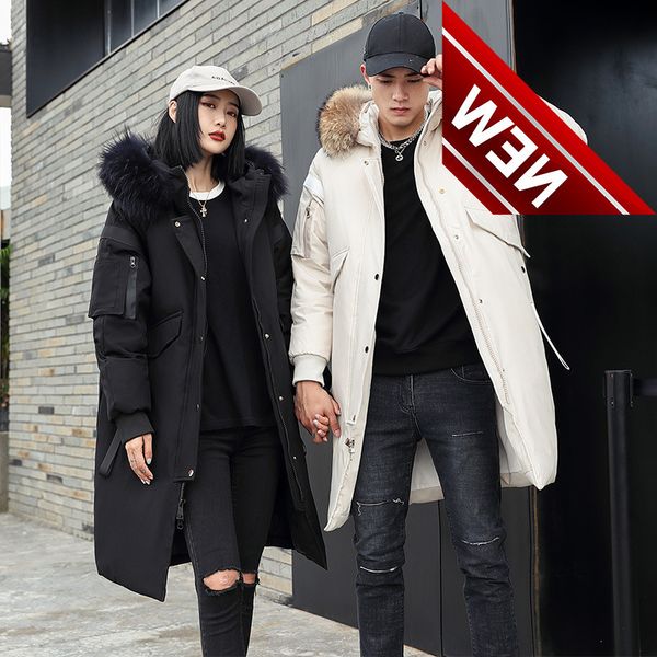 -30 degree winter white down jacket men x-long keep warm thicken coat fashion hooded fur collar windbreaker, Black
-30 degree winter white down jacket men x-long keep warm thicken coat fashion hooded fur collar windbreaker, Black