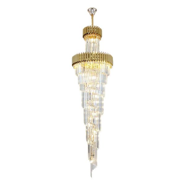 spiral design large crystal chandelier gold black hall chandeliers long staircase light fixtures , luxury lighting
spiral design large crystal chandelier gold black hall chandeliers long staircase light fixtures , luxury lighting
