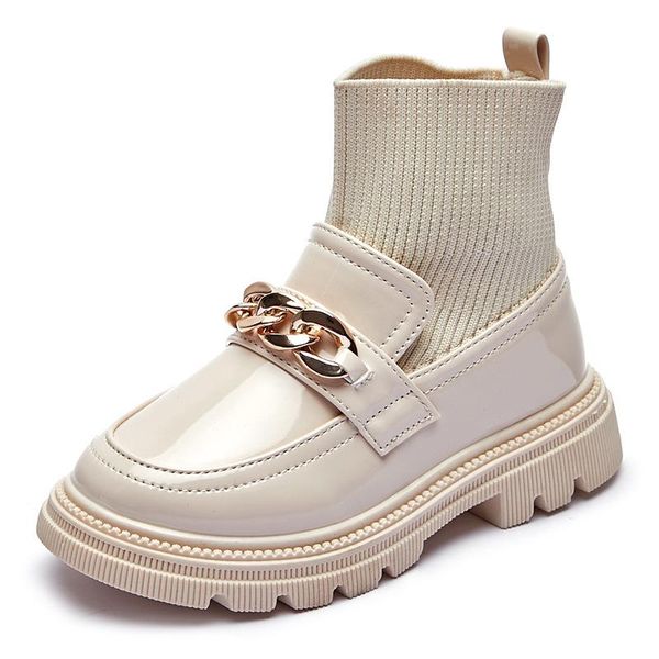 boots kids shoes ankle knit patent leather boy girl school uniform dress shoe child flat metal buckle british style boot 26-36, Black;grey
boots kids shoes ankle knit patent leather boy girl school uniform dress shoe child flat metal buckle british style boot 26-36, Black;grey