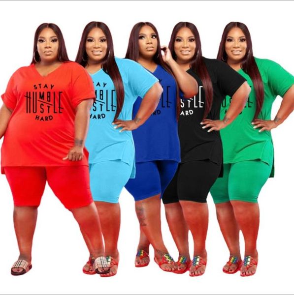 plus size tracksuits two piece casual style women's clothing v neck short sleeved personality letter printing solid color loose suit, Black
plus size tracksuits two piece casual style women's clothing v neck short sleeved personality letter printing solid color loose suit, Black