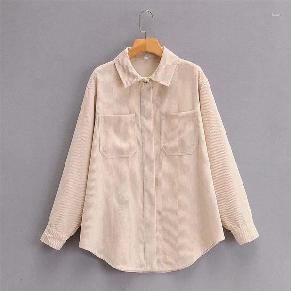 women's jackets autumn women casual long sleeve loose corduroy 2021 female turn-down collar single breasted fashion outwear jacket femm, Black;brown
women's jackets autumn women casual long sleeve loose corduroy 2021 female turn-down collar single breasted fashion outwear jacket femm, Black;brown