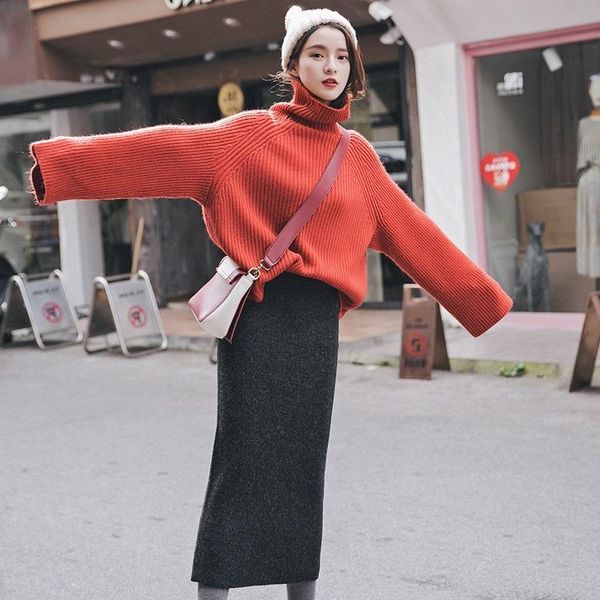 women's two piece pants star private clothing in same lazy wind turtleneck qiu dong female ins super fire knitting a bust of the dress, White
women's two piece pants star private clothing in same lazy wind turtleneck qiu dong female ins super fire knitting a bust of the dress, White