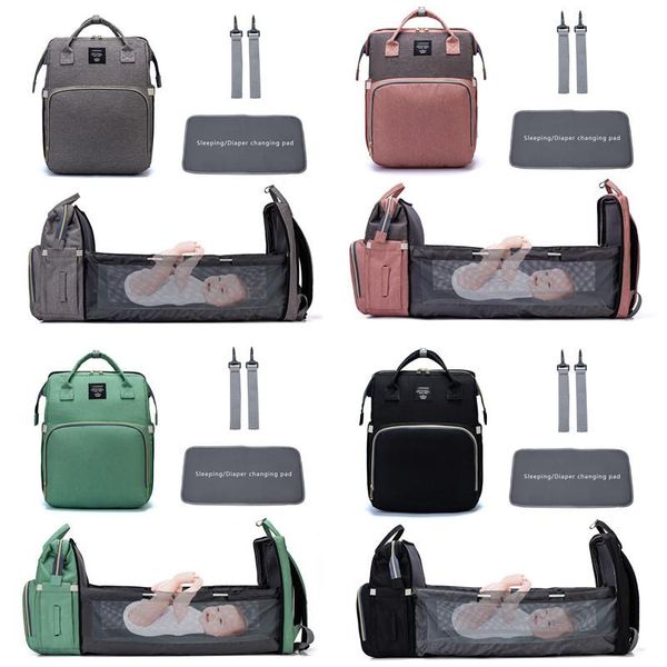 fashion portable folding crib diaper bag multi-function large capacity baby backpack stroller organizer
fashion portable folding crib diaper bag multi-function large capacity baby backpack stroller organizer