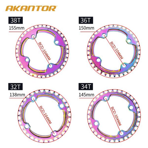 bike heels & chainwheels akantor aluminum alloy road bicycle chainring 104bcd 32/34/36/38t mountain crank chainwheel parts
bike heels & chainwheels akantor aluminum alloy road bicycle chainring 104bcd 32/34/36/38t mountain crank chainwheel parts