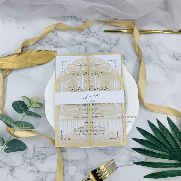 greeting cards vintage slate gold intricate laser cut gate-folded wedding invitation kits, personalized invites with belly band and envelope
greeting cards vintage slate gold intricate laser cut gate-folded wedding invitation kits, personalized invites with belly band and envelope