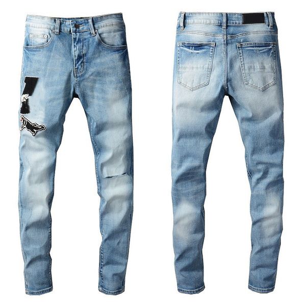summer design jeans slim style famous hole casual designers motorcycle trousers mens fashion able pants, Blue
summer design jeans slim style famous hole casual designers motorcycle trousers mens fashion able pants, Blue