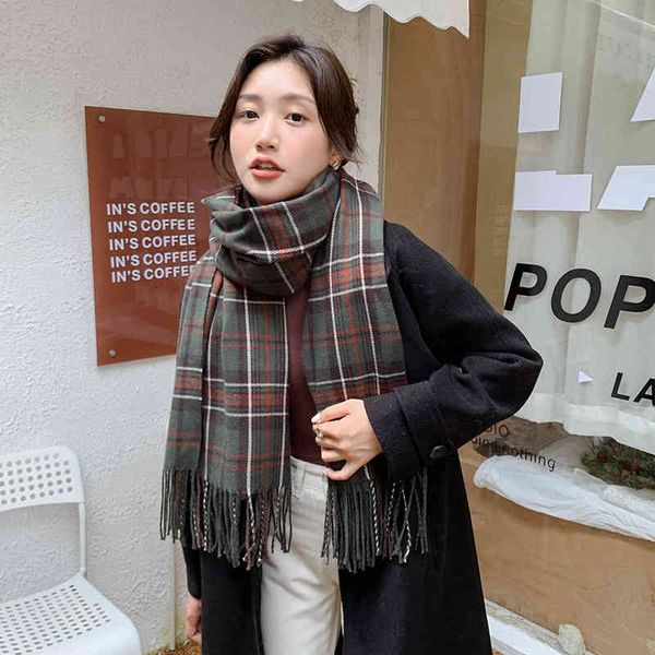 new scarf female 2021 autumn winter imitation cashmere frh line plaid scarf japan and south korea warm scarf shawl bib, Blue;gray
new scarf female 2021 autumn winter imitation cashmere frh line plaid scarf japan and south korea warm scarf shawl bib, Blue;gray