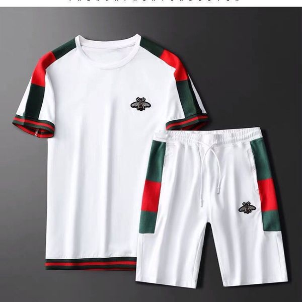 fashion men's tracksuits 2021 summer trend short sleeve round ne slim t-shirt little bee casual sportswear suit, Gray
fashion men's tracksuits 2021 summer trend short sleeve round ne slim t-shirt little bee casual sportswear suit, Gray