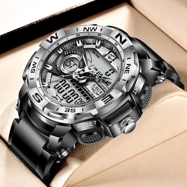 wristwatches lige mens watches military clock sports wristwatch led dual display watch fashion army outdoor waterproof, Slivery;brown
wristwatches lige mens watches military clock sports wristwatch led dual display watch fashion army outdoor waterproof, Slivery;brown