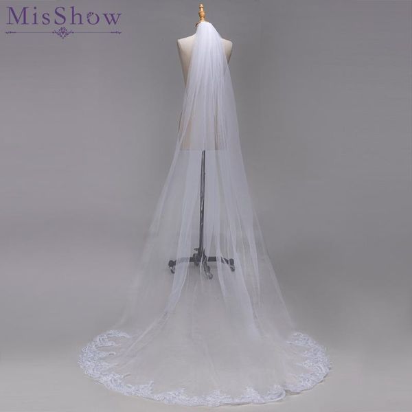 bridal veils 3 meter white ivory cathedral wedding voile mariage long lace edge veil with comb accessories, Black
bridal veils 3 meter white ivory cathedral wedding voile mariage long lace edge veil with comb accessories, Black