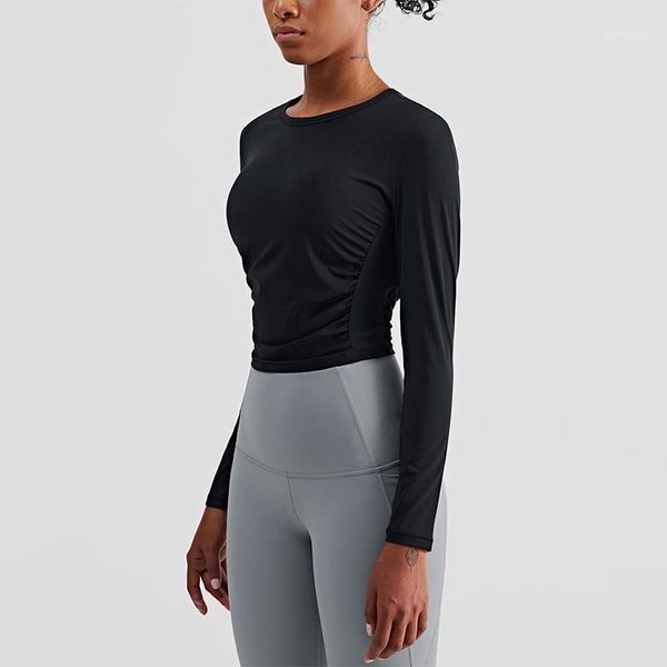 yoga outfit women shirt long sleeves nude feel fabric elastic soft breathable solid sports gym workout sportswear female slim waist
yoga outfit women shirt long sleeves nude feel fabric elastic soft breathable solid sports gym workout sportswear female slim waist