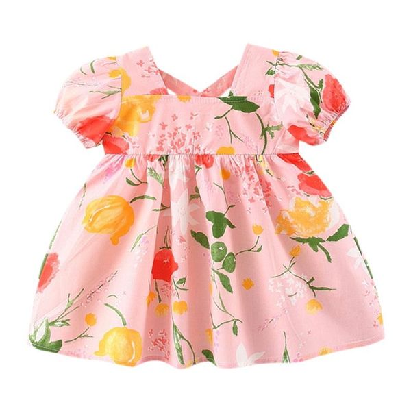 girl's dresses summer kids children baby girls clothes fashion floral print cotton square neck bubble sleeve dress 8m-4y, Red;yellow
girl's dresses summer kids children baby girls clothes fashion floral print cotton square neck bubble sleeve dress 8m-4y, Red;yellow