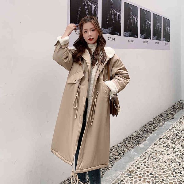 jacket lambswool warm jacket for winter thick women fashion long parkas coat oversized loose black camel overcoat veste femme hiver, Black;brown
jacket lambswool warm jacket for winter thick women fashion long parkas coat oversized loose black camel overcoat veste femme hiver, Black;brown