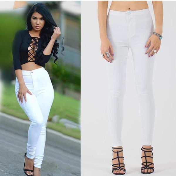 women's pants & capris yuey classic white skinny tight pencil feet high waist elastic slim zipper casual stretchy trousers, Black;white
women's pants & capris yuey classic white skinny tight pencil feet high waist elastic slim zipper casual stretchy trousers, Black;white