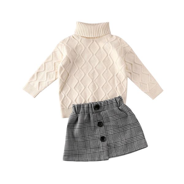 clothing sets 2pcs kids baby girls winter warm clothes long sleeve knitted white turtleneck sweater grey mini button skirt outfits c0225
clothing sets 2pcs kids baby girls winter warm clothes long sleeve knitted white turtleneck sweater grey mini button skirt outfits c0225