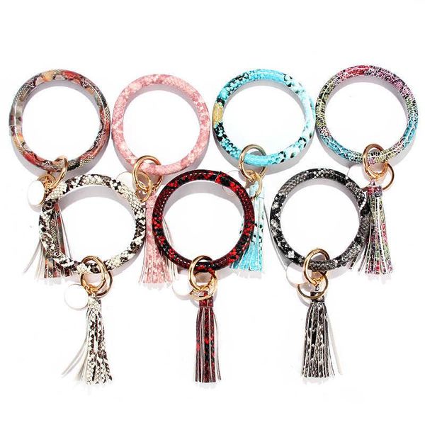 keychains pu o wristlet leather chain cute ring key keychain circle tassel bangle, Silver 
keychains pu o wristlet leather chain cute ring key keychain circle tassel bangle, Silver