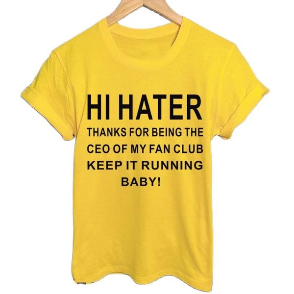 women's t-shirt e-t t-shirts for men and women "hi hater..." letters short sleeve round neck loose summer oversized tee shirt, White
women's t-shirt e-t t-shirts for men and women "hi hater..." letters short sleeve round neck loose summer oversized tee shirt, White
