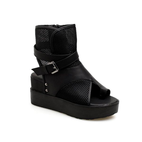 boots rome shoes women summber platform thick bottom women's wedges mesh breathable sandals zipper, Black
boots rome shoes women summber platform thick bottom women's wedges mesh breathable sandals zipper, Black