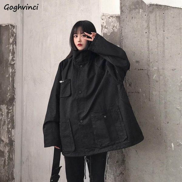 women's jackets women basic solid pockets drawstring stand collar baggy plus size 3xl windbreaker streetwear students cool ins cargo, Black;brown
women's jackets women basic solid pockets drawstring stand collar baggy plus size 3xl windbreaker streetwear students cool ins cargo, Black;brown