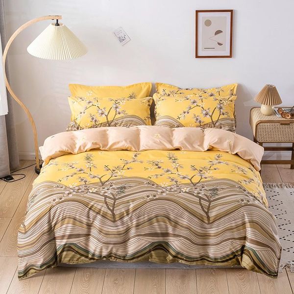 bedding sets luxury flower set 3/4pc bed linens simple duvet cover yellow pillowcase sheet and fitted
bedding sets luxury flower set 3/4pc bed linens simple duvet cover yellow pillowcase sheet and fitted