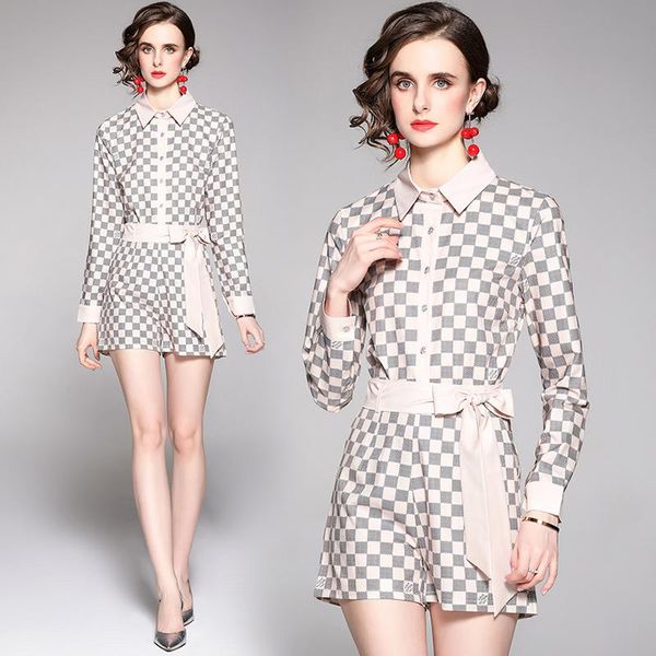 women's tracksuits england style fashion summer women short casual two piece clothing pockets slim shorts set female turn-down collar s, Gray
women's tracksuits england style fashion summer women short casual two piece clothing pockets slim shorts set female turn-down collar s, Gray