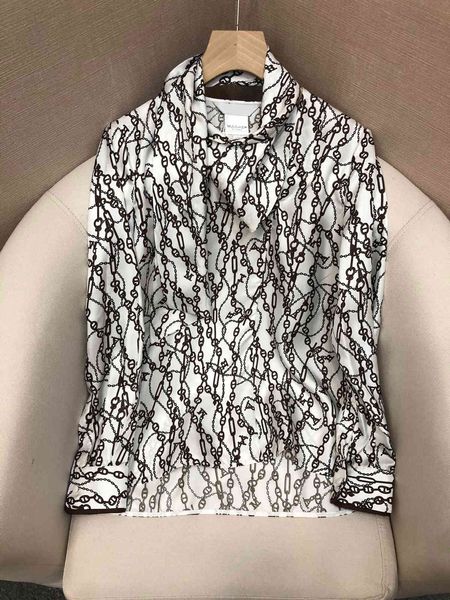 shirt 100% silk spring autumn elegant style timeless luxury design premium quality bow neck, White
shirt 100% silk spring autumn elegant style timeless luxury design premium quality bow neck, White