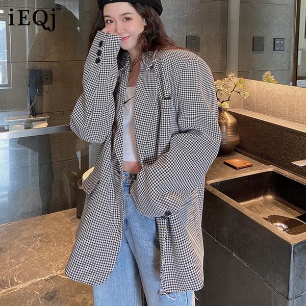 women's suits & blazers ieqj women gary casual temperament single button plaid blazer lapel long sleeve loose jacket fashion tide autum, White;black
women's suits & blazers ieqj women gary casual temperament single button plaid blazer lapel long sleeve loose jacket fashion tide autum, White;black