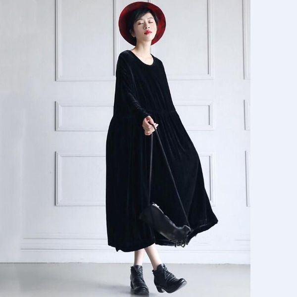 o-neck velvet women long dress autumn winter sleeve solid velour warm female casual party vestidos plus size -7xl dresses, Black;gray
o-neck velvet women long dress autumn winter sleeve solid velour warm female casual party vestidos plus size -7xl dresses, Black;gray