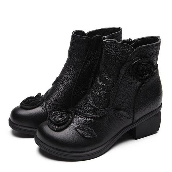 boots women 2021 autumn winter thick-heel leather ethnic hand-stitched flower short zapatos de mujer shoe, Black
boots women 2021 autumn winter thick-heel leather ethnic hand-stitched flower short zapatos de mujer shoe, Black