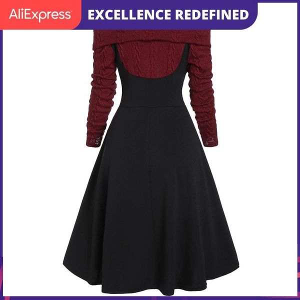 casual dresses gothic dress women off the shoulder lace up cable knit mixed media vestidos autumn long sleeve party, Black;gray
casual dresses gothic dress women off the shoulder lace up cable knit mixed media vestidos autumn long sleeve party, Black;gray