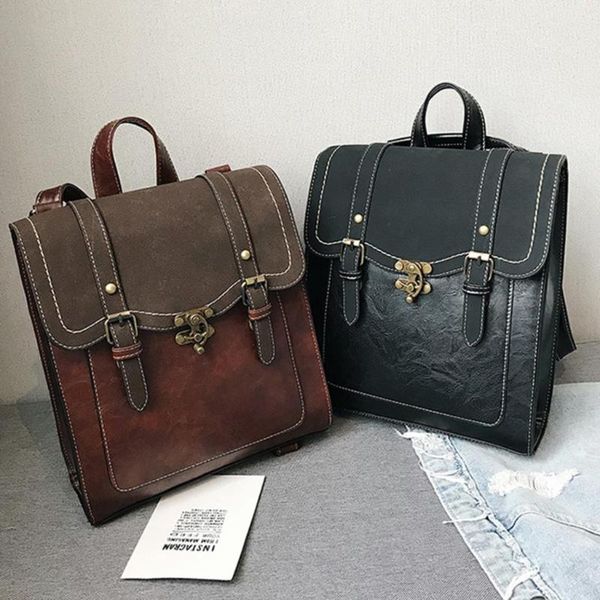 backpack vintage pu leather women and man preppy style backpacks fashion school bag college girl shoulder bags
backpack vintage pu leather women and man preppy style backpacks fashion school bag college girl shoulder bags