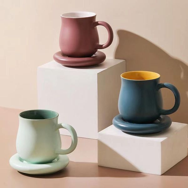Cups & Saucers Creative Coffee Cup With Saucer 350ml Nordic Ceramic Tea Set Personalized Drinkware Breakfast Milk Mug Plate
Cups & Saucers Creative Coffee Cup With Saucer 350ml Nordic Ceramic Tea Set Personalized Drinkware Breakfast Milk Mug Plate