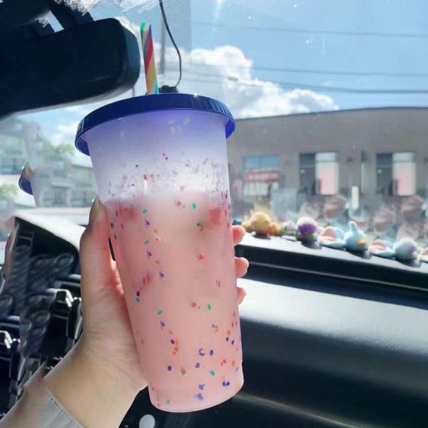 mugs color changing straw cup confetti reusable plastic tumbler with lid cold 710ml/24oz creative coffee juice mug
mugs color changing straw cup confetti reusable plastic tumbler with lid cold 710ml/24oz creative coffee juice mug