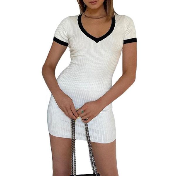 casual dresses 2021 woman white knitted v-neck short sleeves mini dress high waist bodycon for party daily, Black;gray
casual dresses 2021 woman white knitted v-neck short sleeves mini dress high waist bodycon for party daily, Black;gray
