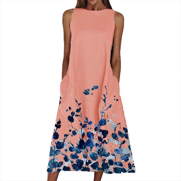 summer fashion printed loose sleeveless womens dresses pockets party beautiful girl clothing, Black;gray
summer fashion printed loose sleeveless womens dresses pockets party beautiful girl clothing, Black;gray