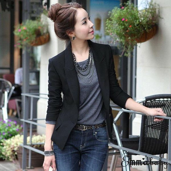 brand ladies ol black blazers casual one button coat fashion women slim office suit spring autumn business blazer women's suits &, White;black
brand ladies ol black blazers casual one button coat fashion women slim office suit spring autumn business blazer women's suits &, White;black