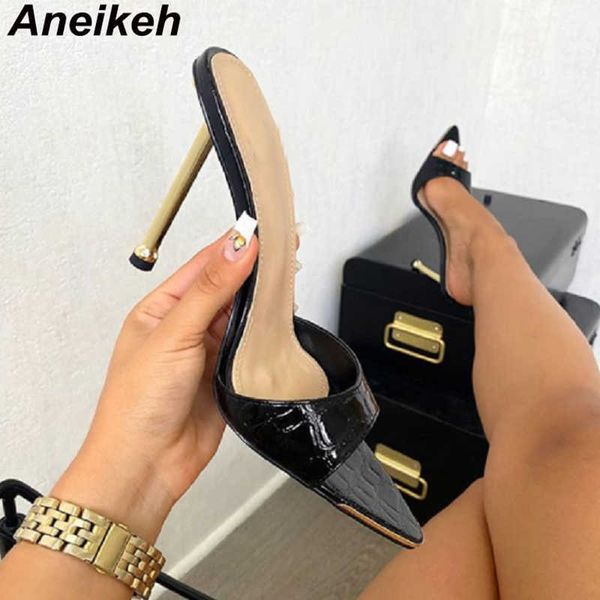 aneikeh mule high heel's pumps pointed toe snake print strappy slingbacks beach shoes botines mujer 35-42 210624, Black
aneikeh mule high heel's pumps pointed toe snake print strappy slingbacks beach shoes botines mujer 35-42 210624, Black