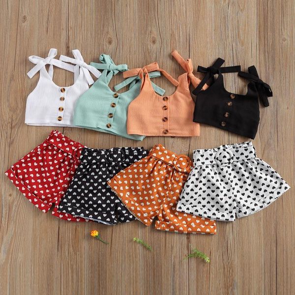 clothing sets 1-6y lovely infant kids girls clothes 2pcs sleeveless belt button vest love heart print shorts summer outfits, White
clothing sets 1-6y lovely infant kids girls clothes 2pcs sleeveless belt button vest love heart print shorts summer outfits, White